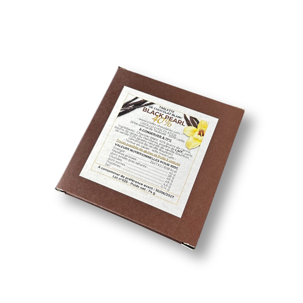 tablette chocolat blanc 40%