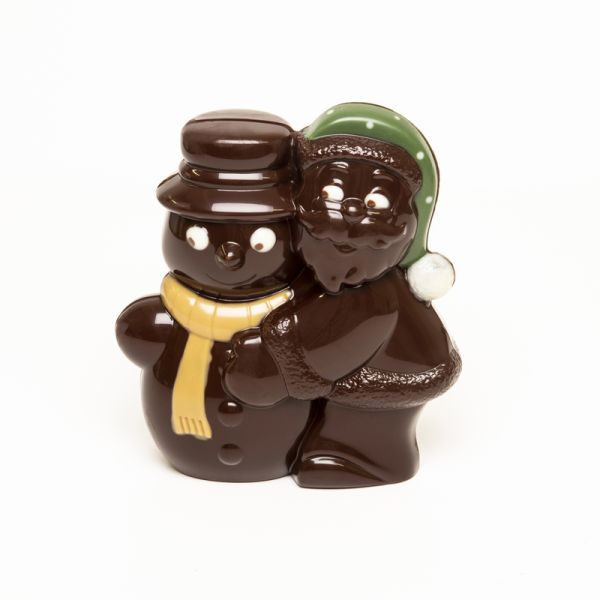 Père Noël et Bonhomme de Neige en chocolat