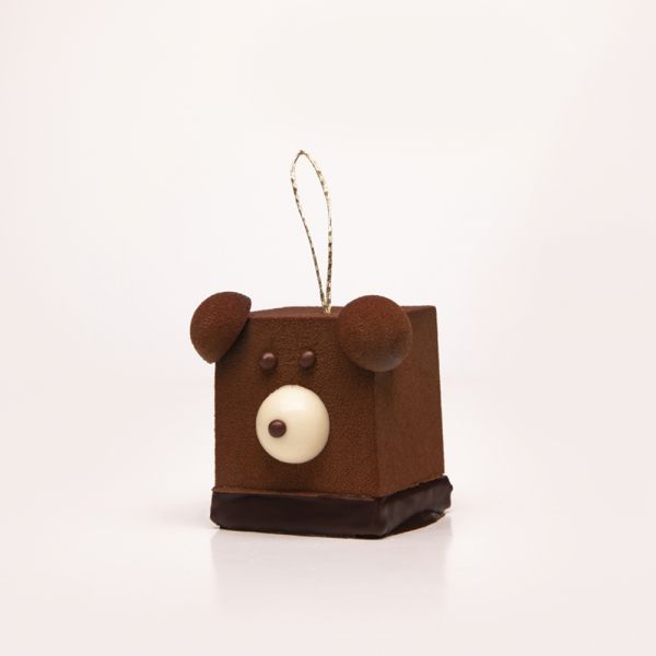 Boule de Noël Ours Chocolat Noir (taille 3)