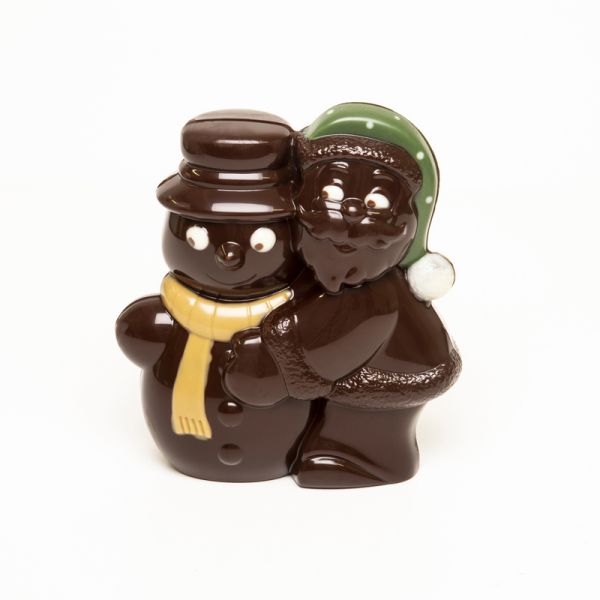 Père Noël et Bonhomme de Neige en chocolat