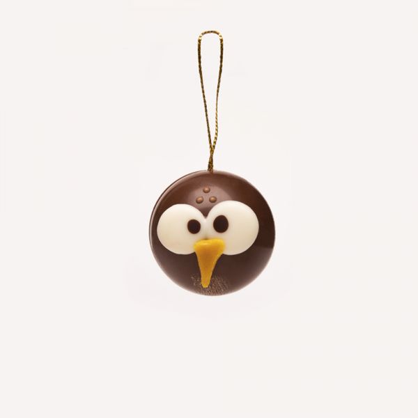 Boule de Noël Piou-Piou Chocolat Lait (taille 2)
