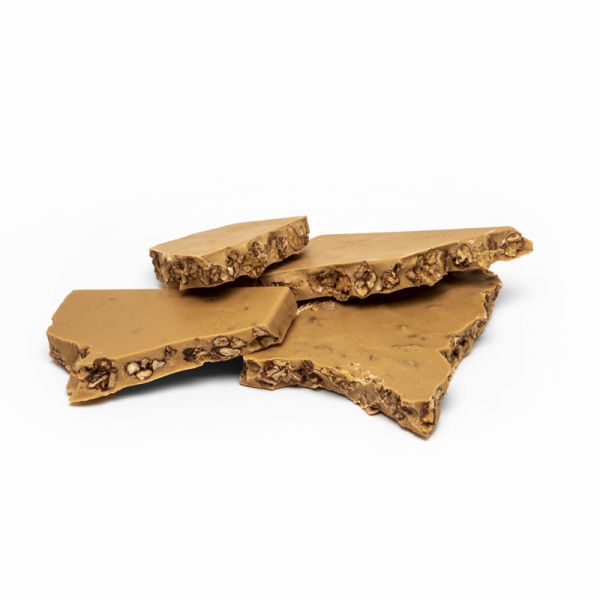 Plaque à Casser Blonde 35% Aux Noix de Pécan Caramélisées