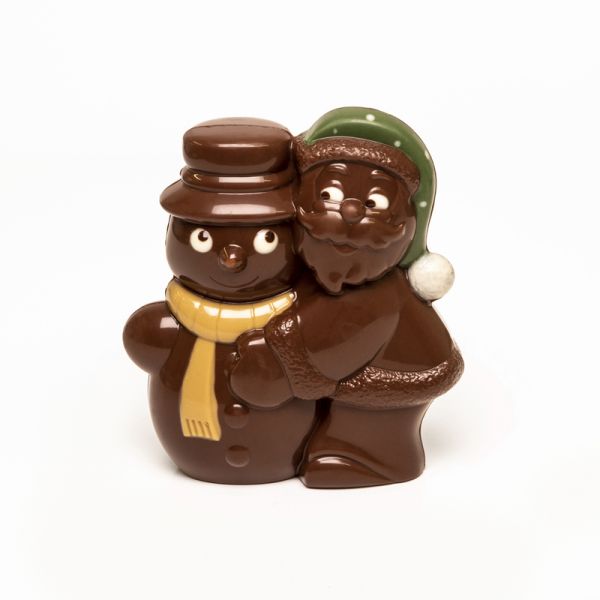 Père Noël et Bonhomme de Neige en chocolat