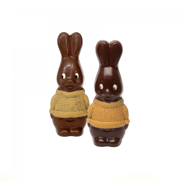 Lapin tricot en chocolat