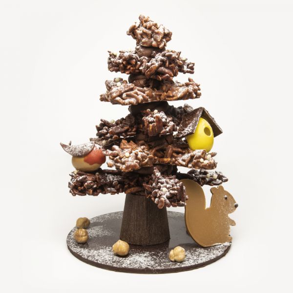 Sapin de Noël au chocolat noir