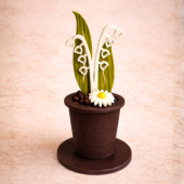Pot de muguet en chocolat noir