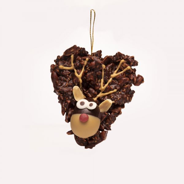 Boule De Noël Renne Chocolat Noir (taille 5)