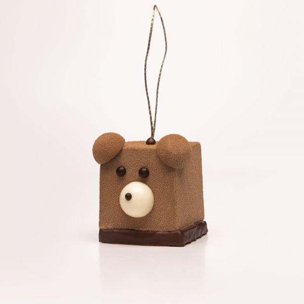 Boule de Noël Ours Chocolat au Lait (taille 3)