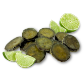 Vrac de tranches de citrons verts confits